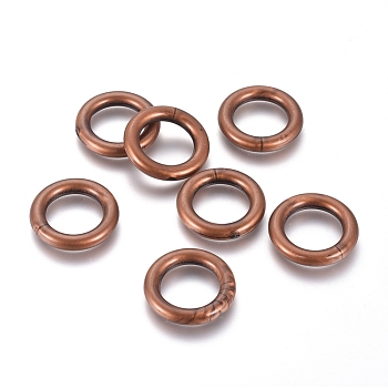CCB Plastic Linking Rings, Ring, Red Copper, 22x4mm, 14mm Inner Diameter