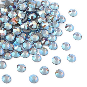 Preciosa&reg Crystal Hotfix Flatback Stones, Czech Crystal, Round(438 11 612 Chaton Rose VIVA 12 &reg), 31110 200 Lt. Sapphire Opal AB, SS12(3~3.2mm)