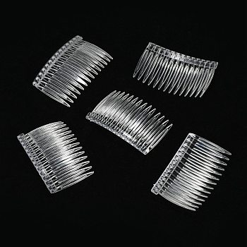 Clear Plastic Hair Comb Findings, DIY Hair Accessories Making, 46x70mm