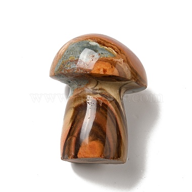 Натуральная пустынная яшма / полихромная яшма гриб гуаша камень(G-C010-02)-2