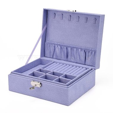 Velvet & Wood Jewelry Boxes(VBOX-I001-02B)-7