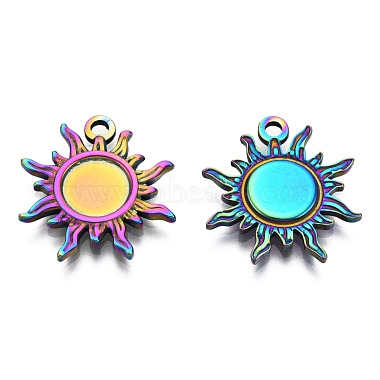 Rainbow Color Sun 304 Stainless Steel Pendants