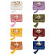 Hobbiesay 8pcs 8 couleurs pochettes zippées en tissu à broder(ABAG-HY0001-04)-1