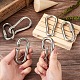 6Pcs 2 Style 304 Stainless Steel Rock Climbing Carabiners(STAS-TA0001-33P)-6