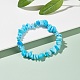 Bracelet extensible en perles de turquoise synthétique pour femme(BJEW-AL00003-12)-2