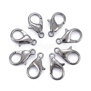 Zinc Alloy Lobster Claw Clasps, Parrot Trigger Clasps, Cadmium Free & Nickel Free & Lead Free, Gunmetal, 14x8mm, Hole: 1.8mm(E105-B-NF)