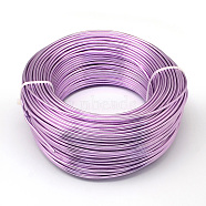 Round Aluminum Wire, Bendable Metal Craft Wire, Flexible Craft Wire, for Beading Jewelry Doll Craft Making, Lilac, 17 Gauge, 1.2mm, 140m/500g(459.3 Feet/500g)(AW-S001-1.2mm-06)