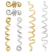 ELITE Hair Styling Tools, Alloy Braiders Spiral Spin Screw Pin Hair Clips, Twist Barrette Hairpins Hairdressing Accessories Hair Clip, Platinum & Golden, 12pcs/box(PHAR-PH0001-10)
