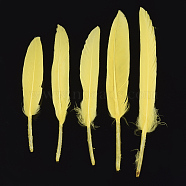 Goose Feather Costume Accessories, Dyed, Yellow, 105~157x16~22mm, about 500pcs/bag(FIND-T037-01N)