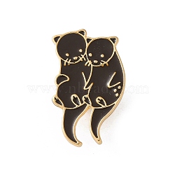 Bear Enamel Pins, Alloy Brooches for Backpack Clothes, Black, 27.5x17mm(JEWB-S042-01B-KCG)