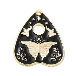 Rack Alloy Enamel Pendants, Butterfly, Golden, 26x22x1mm, Hole: 1.4mm(ENAM-Q505-03G)
