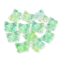 926Pcs Transparent Two Tone Acrylic Beads, Bowknot, Lime, 11.5x14.5x5mm, Hole: 1.8mm, about 926pcs/500g(MACR-K359-17A)