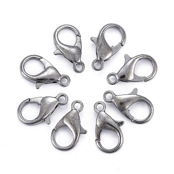 Zinc Alloy Lobster Claw Clasps, Parrot Trigger Clasps, Cadmium Free & Nickel Free & Lead Free, Gunmetal, 14x8mm, Hole: 1.8mm