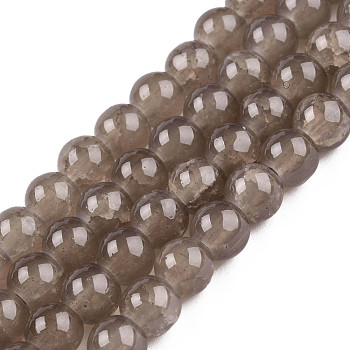 Baking Painted Crackle Glass Bead Strands, Round, Camel, 6mm, Hole: 1.3~1.6mm, about 133pcs/strand, 31.4 inch