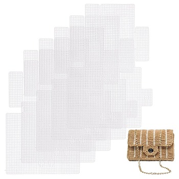 Plastic Mesh Canvas Sheets, for Embroidery, Yarn Craft, Knitting & Crochet Bag Frames, White, 30x43x0.2cm