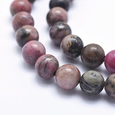 Natural Rhodonite Beads Strands(G-G717-3mm)-3