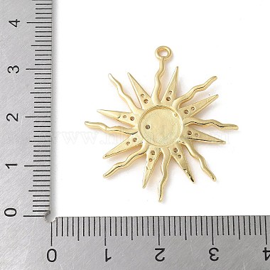 Brass Micro Pave Cubic Zirconia Pendant(KK-P280-34G)-3