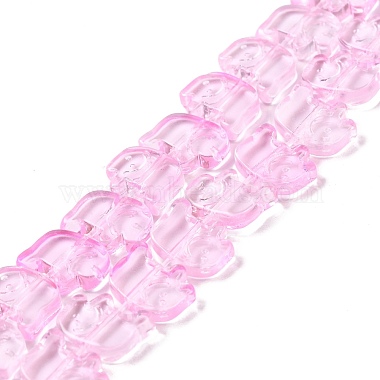 Pearl Pink Elephant Glass Beads