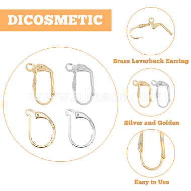 40Pcs 4 Style Brass Leverback Earring Findings(KK-DC0002-15)-4