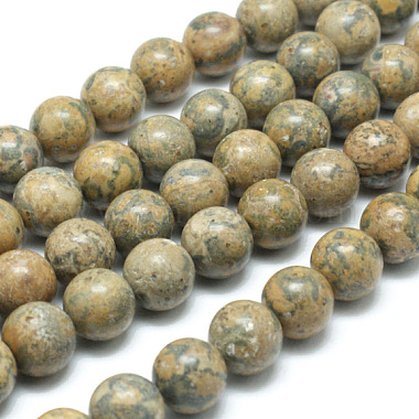 10mm Round Leopardskin Beads