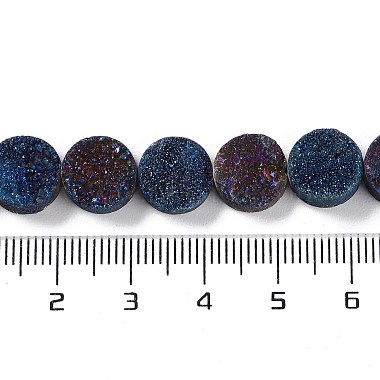 galvani natürliche druzy Achat Perlen Stränge(G-M433-01B)-5