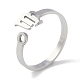 Non-Tarnish Constellations 304 Stainless Steel Open Cuff Ring for Women(RJEW-L122-001P-09)-1