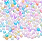 100G Opaque Acrylic Beads, Round, AB Color, Two Tone, Mixed Color, 10mm(OACR-SZ0001-64)