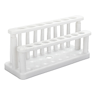 15-Hole Plastic Test Tube Holder, Lab Supplies, White, 218x85x106mm(AJEW-WH0010-65A)