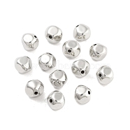 CCB Plastic Beads, Nuggets, Platinum, 8x8x7mm, Hole: 1.5mm(CCB-S164-29P)