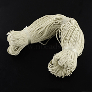 Chinese Waxed Cotton Cord, Macrame Bracelet Necklace Jewelry Making, Antique White, 1.5mm, about 382.76 yards(350m)/bundle(YC-S005-1.5mm-102)