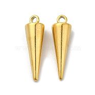 Ion Plating(IP) 201 Stainless Steel Pendants, Cone Charm, Real 18K Gold Plated, 18.5x5.5mm, Hole: 1.5mm(STAS-F290-01G)