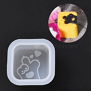 DIY Pendants Silicone Molds, Resin Casting Molds, For UV Resin, Epoxy Resin Jewelry Making, Square with Claw, White, 40.5x40x33mm, Inner Diameter: 30x31mm(DIY-Z012-08)