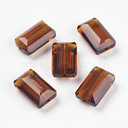 Imitation Austrian Crystal Beads, Grade AAA, Faceted, Rectangle, Sienna, 10x15.5x7mm, Hole: 0.9~1mm(SWAR-F081-10x16mm-22)