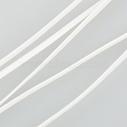 Imitation Leather Cord, Flat PU Leather, White, 2x1mm, 100yard/bundle(300 feet/bundle)(LC-K001-2mm-06)