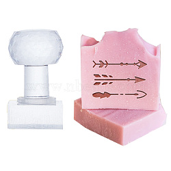 Clear Acrylic Soap Stamps, DIY Soap Molds Supplies, Arrow, 60x38x28mm, Pattern: 35x25mm(DIY-WH0437-010)