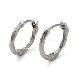 316 Surgical Stainless Steel Hoop Earrings, Stainless Steel Color, 15x2mm(EJEW-Q795-03P)
