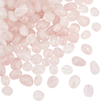 2 Strands Natural Rose Quartz Beads Strands, Oval, 5~15x4~10x2~6mm, Hole: 1mm, about 40~60pcs/strand, 15.7 inch