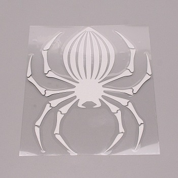 Spider Waterproof PET Sticker, Window Decals, for Car Home Wall Decoration, WhiteSmoke, 14x12x0.02cm