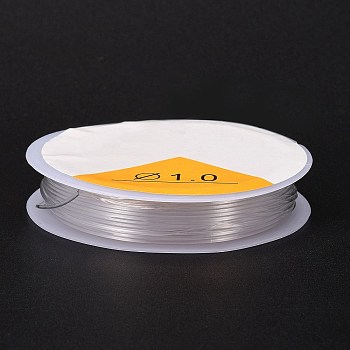 Round Crystal Elastic Stretch Thread, for Bracelets Gemstone Jewelry Making Beading Craft, Clear, 1mm, about 4.3 yards(4m)/roll