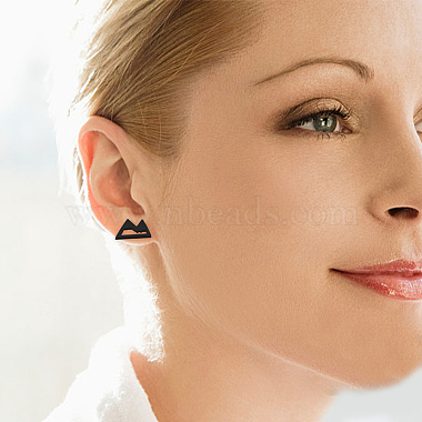 4 Pair 4 Colors Stainless Ssteel Hollow Out Mountain Stud Earrings for Women(EJEW-AN0002-72)-6