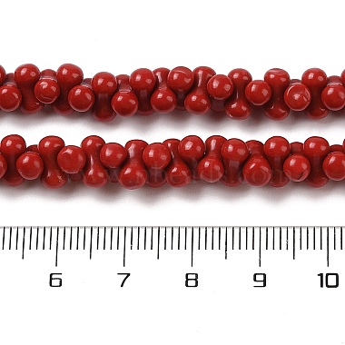 Dyed Synthetic Coral Beads Strands(CORA-P010-04B)-4