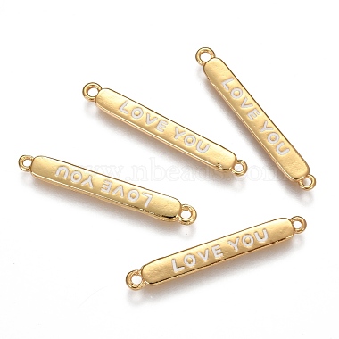 Real 18K Gold Plated Wheat Rectangle Alloy+Enamel Links
