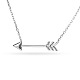 TINYSAND Chic 925 Sterling Silver Arrows Pendant Necklaces(TS-N019-S-18)-1