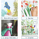 4 Sheets 4 Styles Tulip Flower PVC Waterproof Static Stickers(AJEW-WH0033-84)-7