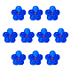 10Pcs Transparent Handmade Bumpy Lampwork Beads(LAMP-TADJ0001-48B)-2