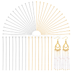 140Pcs 2 Colors 304 Stainless Steel Ball Head Pins, Golden & Stainless Steel Color, 70x0.7mm, Head: 2mm, 70pcs/color(STAS-PH0006-77)