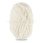 1 Skein Soft Crocheting Yarn, Thick Knitting Yarn for Scarf, Bag, Cushion Making, Floral White, 2~3mm, about 131.23 Yards(120m)/Skein(OCOR-TADJ0001-03A)