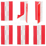 Acrylic Self Adhesive Hinge, Rectangle, Red, 64.5x39x6mm(FIND-WH0096-28C)