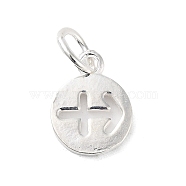 925 Sterling Silver Constellations Charms, with Jump Rings, Silver Color Plated, Sagittarius, 12x9x1.5mm, Hole: 3.5mm(STER-M118-01A)