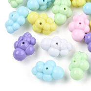 Opaque Acrylic Beads, Cloud, Mixed Color, 32.5x22.5x17mm, Hole: 2mm, about 94pcs/500g(SACR-T361-01)